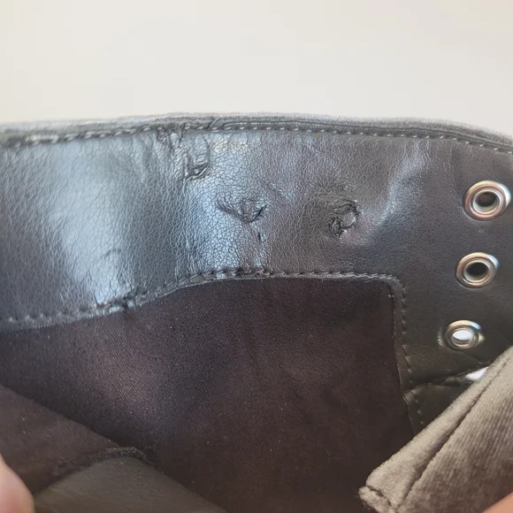 Two by Vince Camuto Shiny Silver Combat Boots - Picture 7 of 8